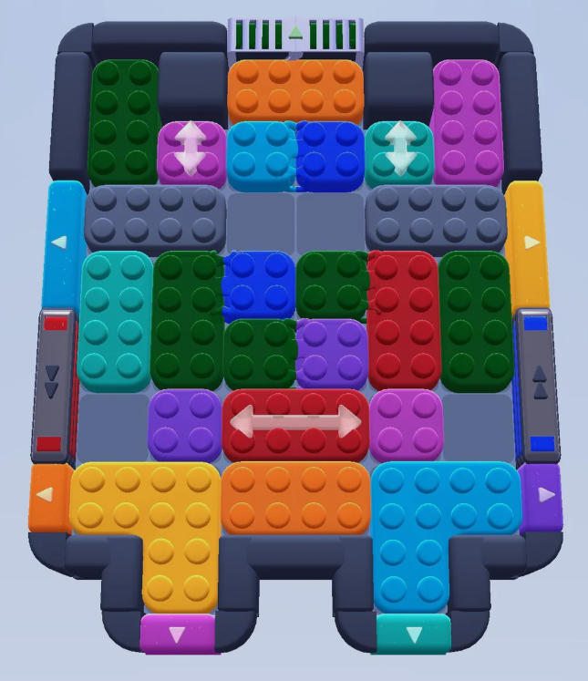 Màn giải đố Color Block Jam đông khối cần mở lối và chọn đúng thứ tự di chuyển