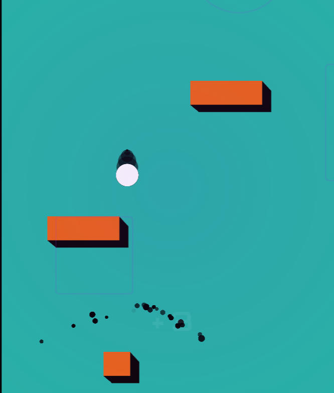 Color Bump Gameplay - A bouncing sphere climbing through a vertical path of colorful bricks