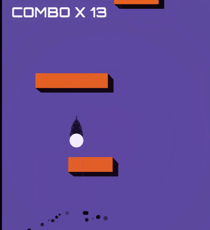 Color Bump Disappearing Bricks - Landing on a brick makes it shrink and vanish, forcing constant movement