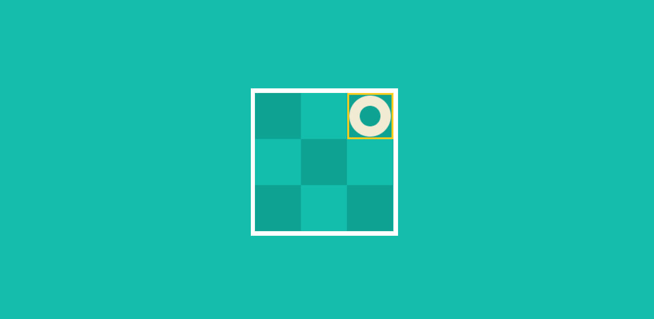 Tic Tac Toe gameplay on a classic 3x3 board in the browser